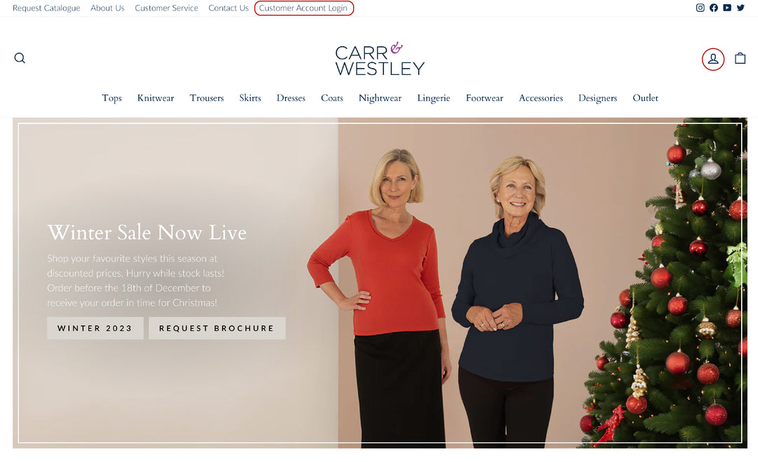 How do I log into my account - Carr & Westley