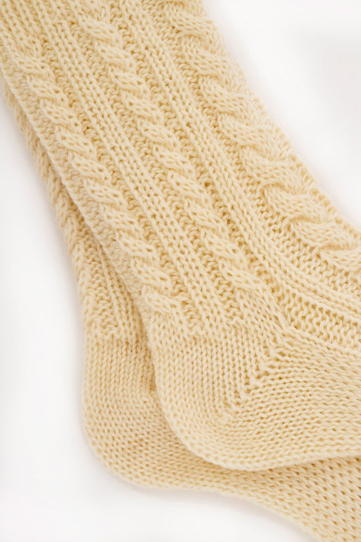 Cable Knit Bed Socks