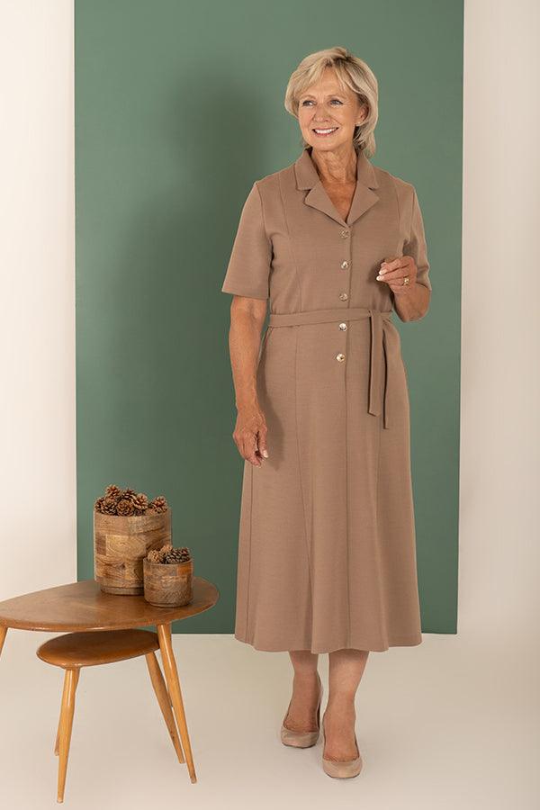 Tweedle Dress - Beige - Carr & Westley