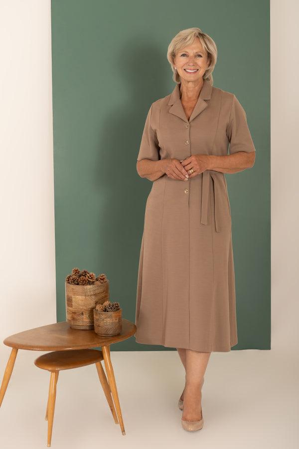 Tweedle Dress - Beige - Carr & Westley