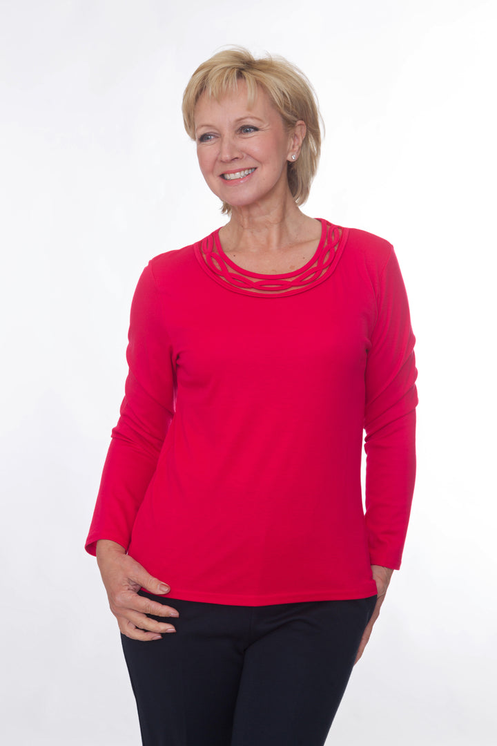 Twist Neck Jersey Top