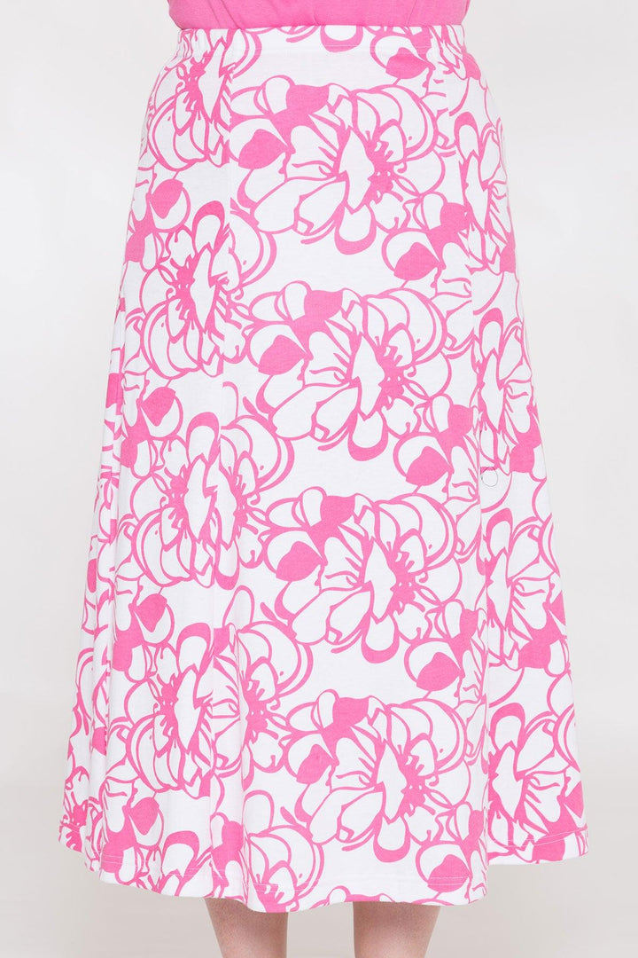 Poppy Abstract Flower Print Skirt - Carr & Westley