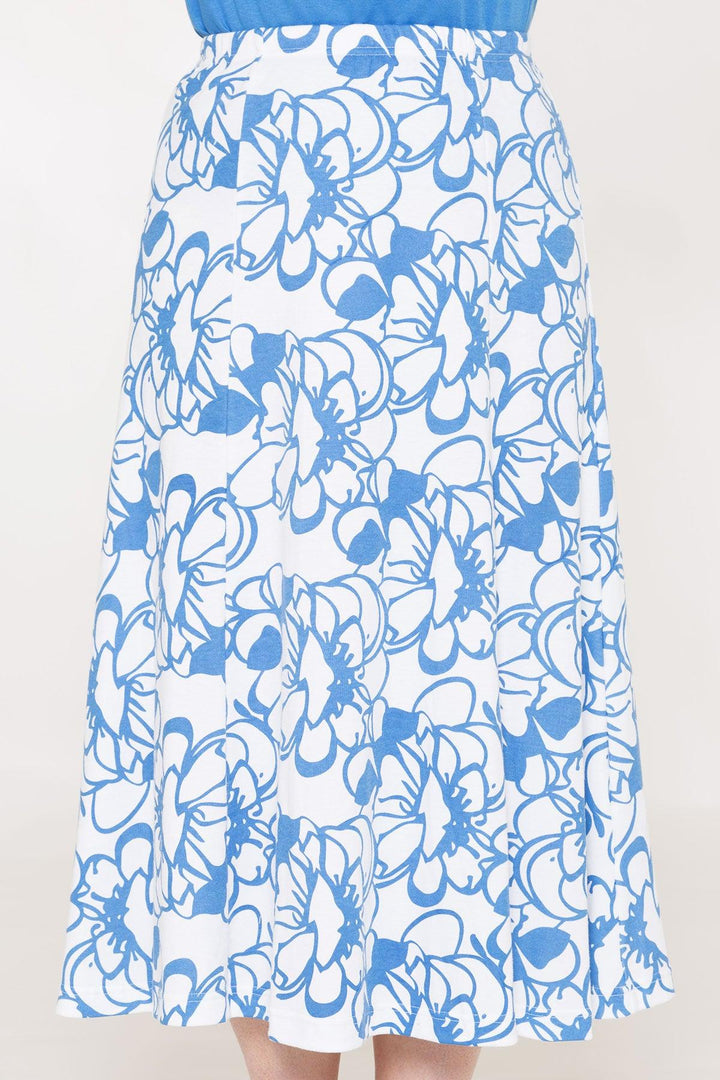 Poppy Abstract Flower Print Skirt - Carr & Westley