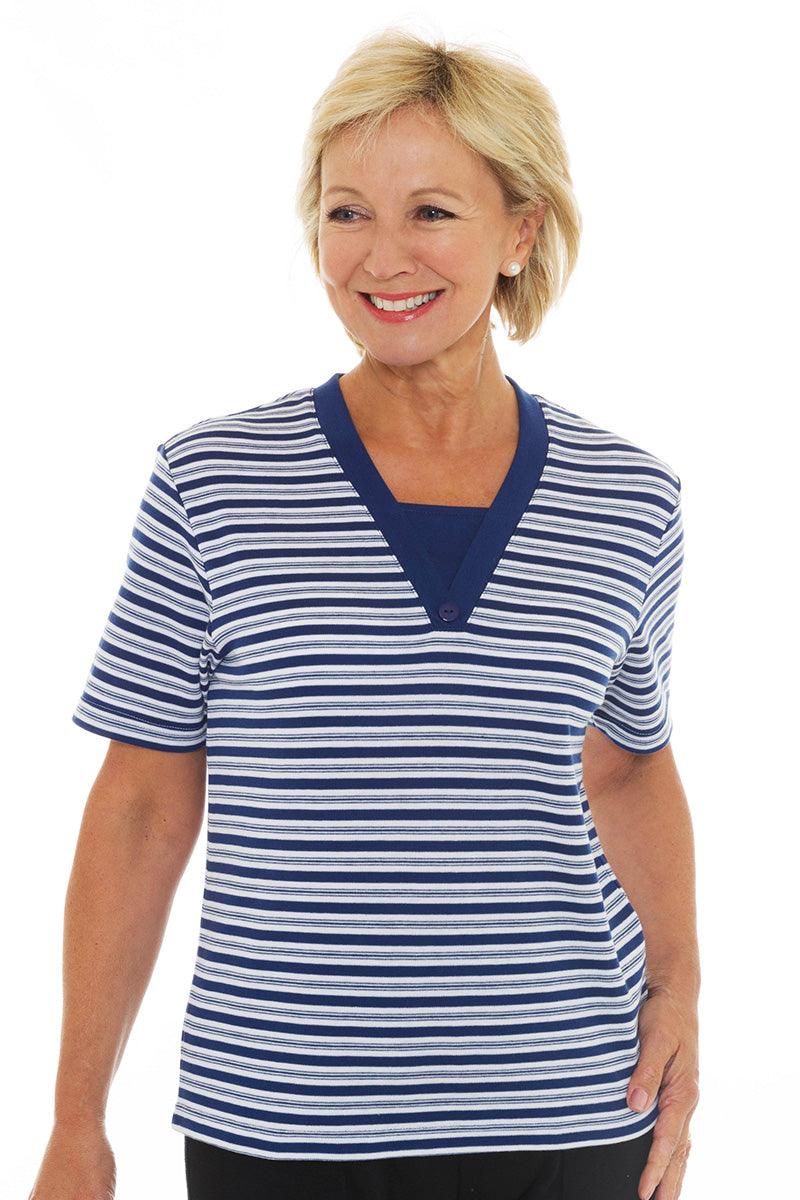 Poppy Chard Striped Top - Carr & Westley