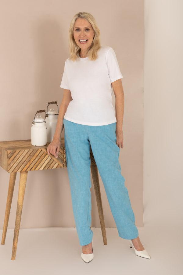 Fresco Trouser - Turquoise - Carr & Westley