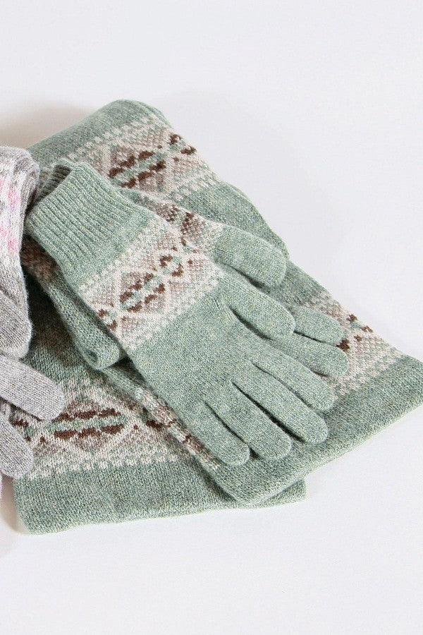 Knitted Scarf and Glove set - Carr & Westley