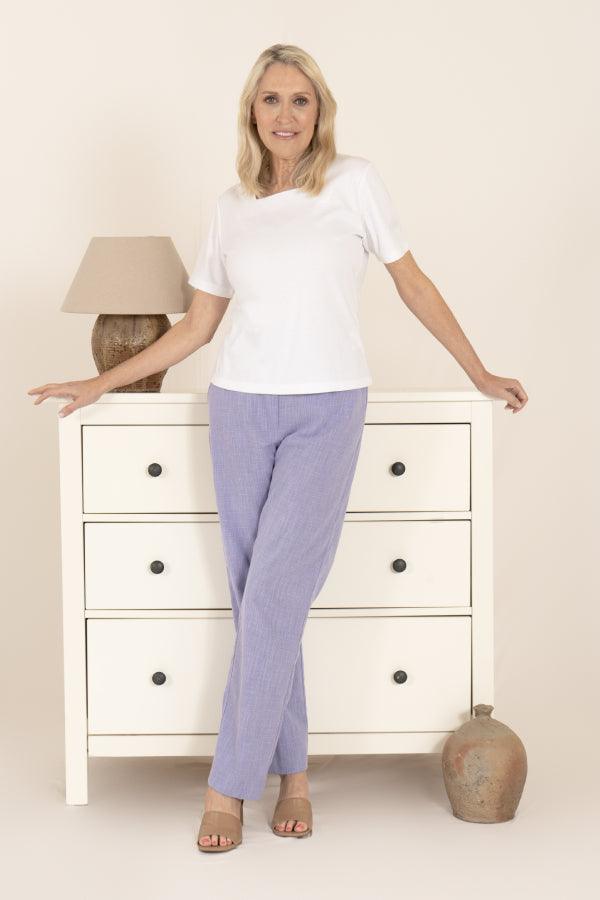 Fresco Trouser - Lilac - Carr & Westley