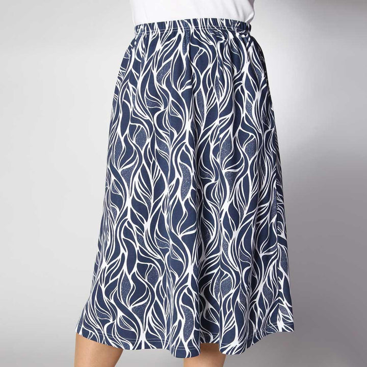 Poppy Leaf Print Skirt - Carr & Westley