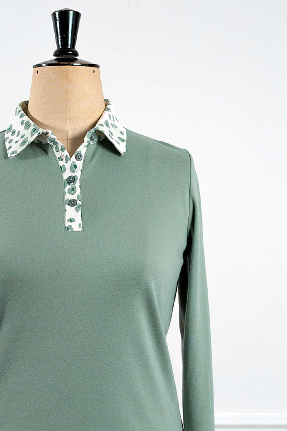 Poppy Leopard Print Polo Top - Carr & Westley