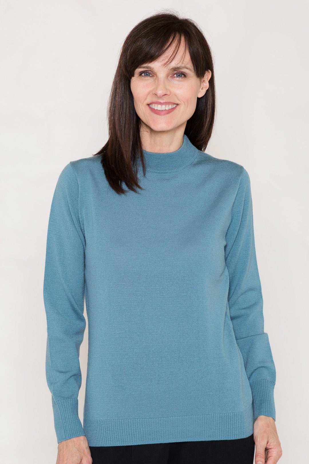 Betsy Merino Turtle Jumper (Teal)