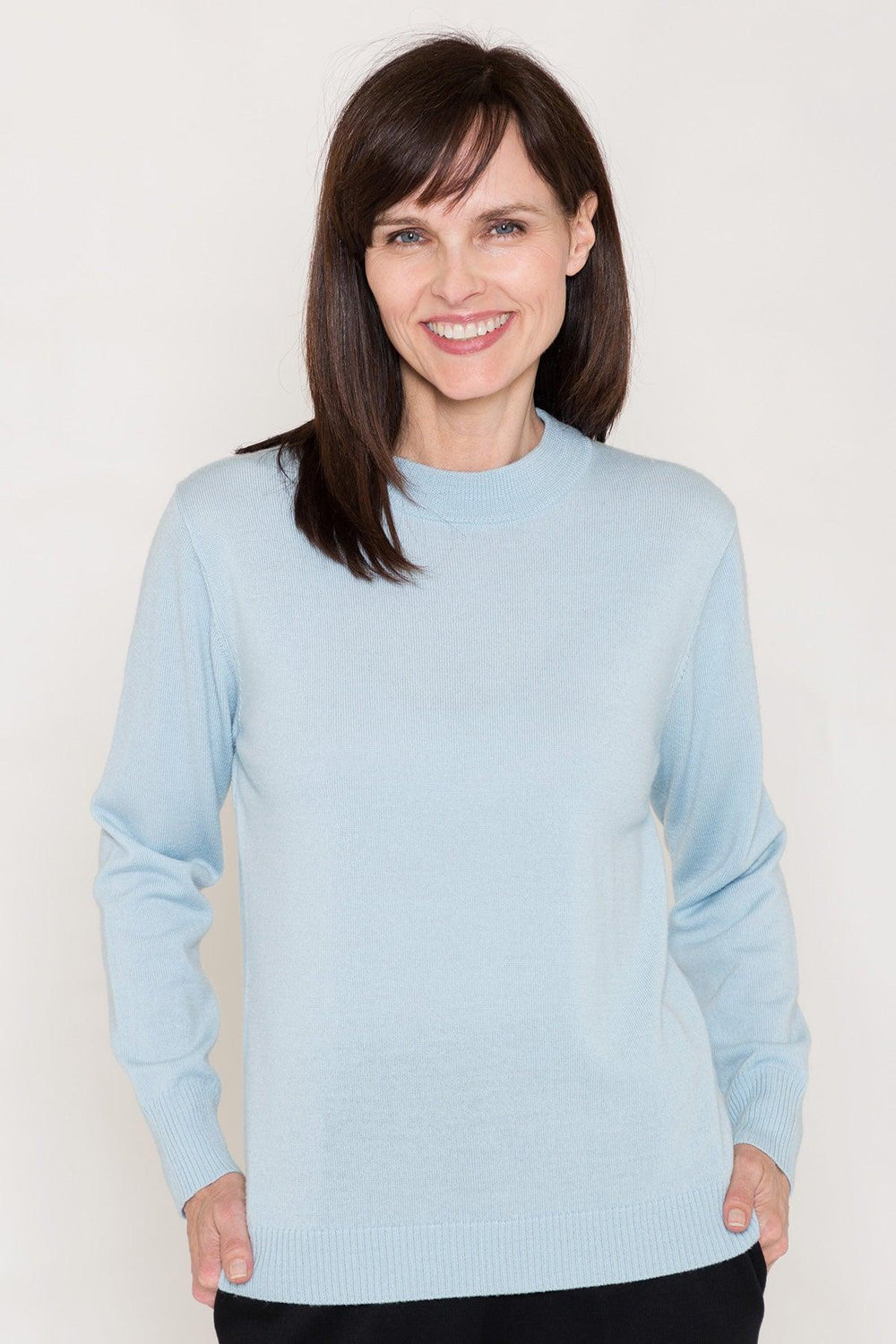 Betsy Merino Turtle Jumper (Powder Blue)