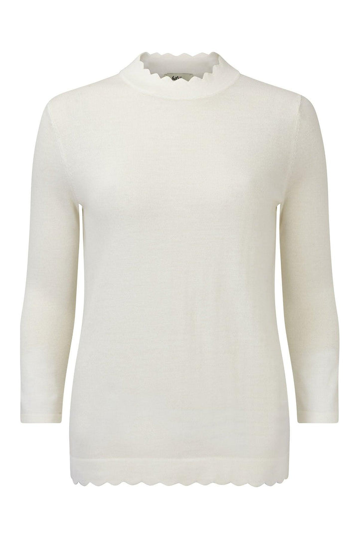 Betsy Scalloped Merino Jumper - Carr & Westley