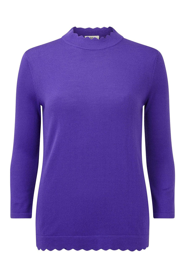 Betsy Scalloped Merino Jumper - Carr & Westley