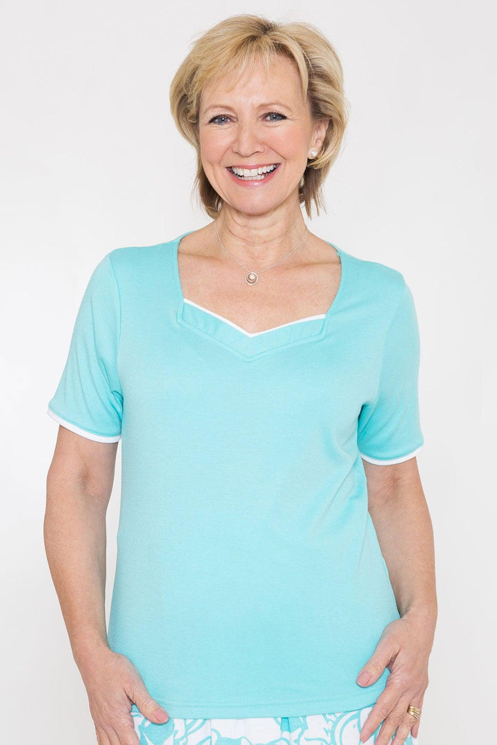 Poppy Sweetheart V Neck Top - Carr & Westley