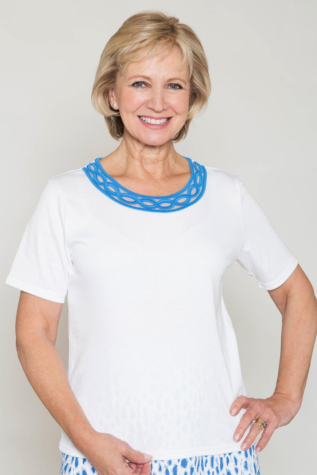 Poppy Twist Neck T-Shirt - Carr & Westley