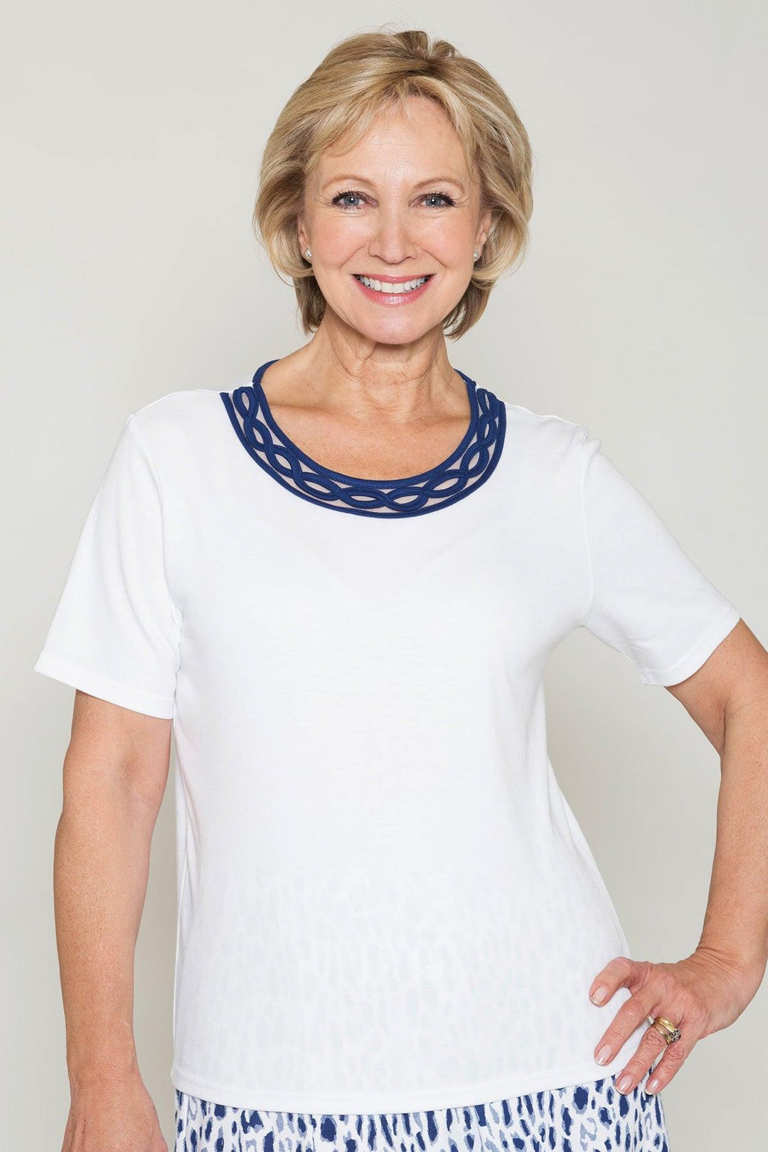 Poppy Twist Neck T-Shirt - Carr & Westley