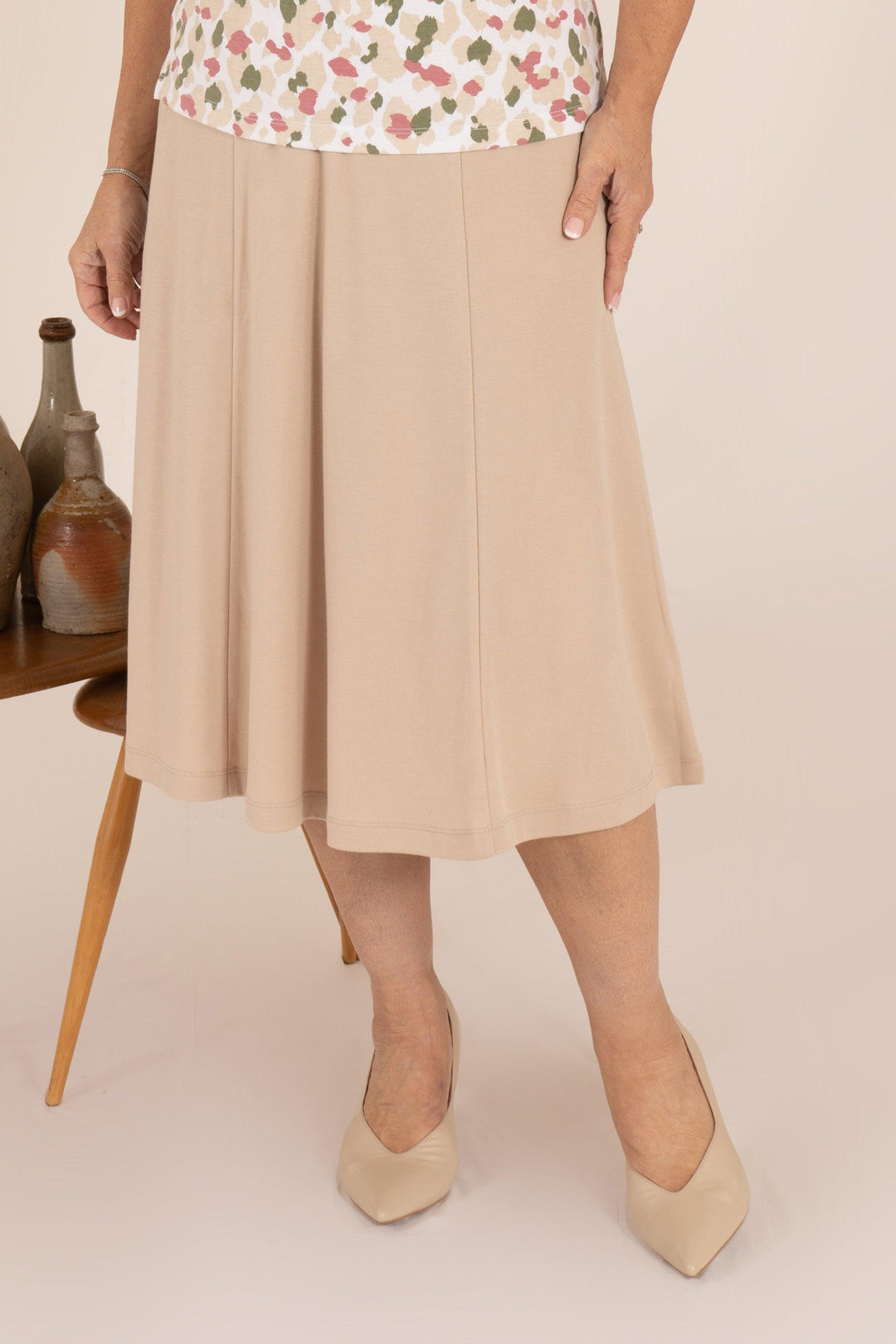 Horton Skirt - Beige - Carr & Westley