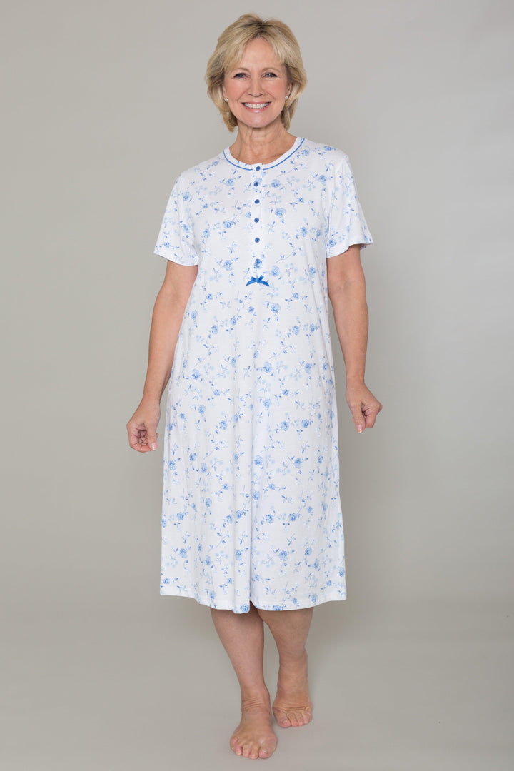 Bow Placket Nightdress - Carr & Westley