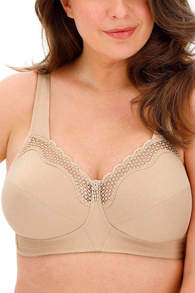 Cocoon full cup bra without underwiring in cotton mix white Bestform